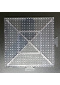 Plaque Carrée Artkal (Pegboard) Transparente De 14.5 cm Pour Perles De Taille Midi 5mm à Fusionner
